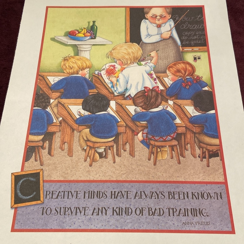 Mary Engelbreit print creative minds 6” x 8”